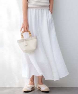 集英社HAPPY PLUS STORE23区 S（ニジュウサンク エス）/【洗える】LIBECOリネン フレアスカート