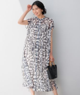 集英社HAPPY PLUS STORE23区 L（ニジュウサンク エル）/【洗える】Ratti ウォールプリント ワンピース