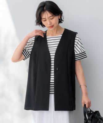 ２３区キューティクルストレッチツイル ジレ 撥水加工/UVカット】キューティクルストレッチツイル ジレ | 23