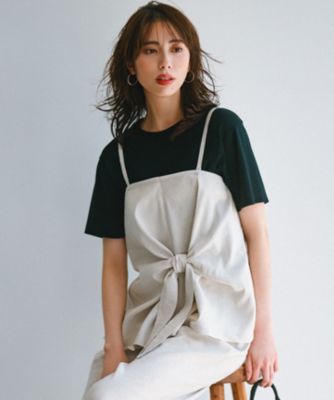 集英社HAPPY PLUS STORE23区 S（ニジュウサンク エス）/【洗える】リネンレーヨンストレッチ キャミソール ブラウス