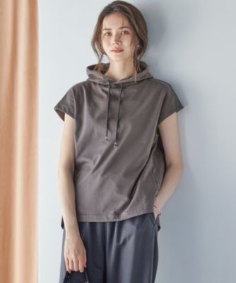 集英社HAPPY PLUS STORE23区（ニジュウサンク）/【SLOW/一部店舗限定】コンパクトインレー フレンチスリーブ フーディー
