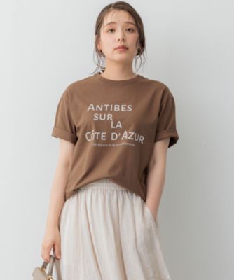 集英社HAPPY PLUS STORE23区 S（ニジュウサンク エス）/【SLOW/一部店舗限定】MVSコットン デザイン ロゴTシャツ