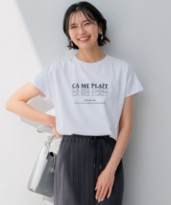 集英社HAPPY PLUS STORE23区 L（ニジュウサンク エル）/【UVカット/洗える】CA ME PLAIT ロゴTシャツ