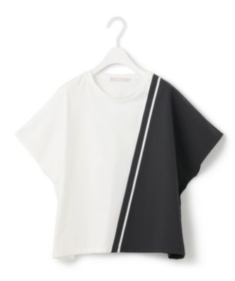 ICB 【洗える】シルケットコンビスムース カットソー ICB(アイシービー)の【洗える】シルケットコンビスムース