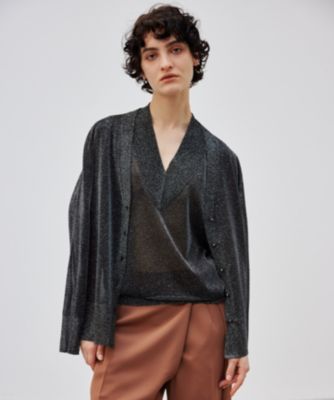 未使用品　BEIGE, ベイジ　RIOU ラメ　カーディガン　ゴールド　24ss 未使用品 BEIGE, ベイジ RIOU ラメ カーディガン ゴールド 24ss