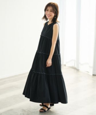 集英社HAPPY PLUS STORE#Newans（ハッシュニュアンス）/〈水野佐彩さんコラボ〉ボリュームティアードワンピース