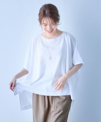 集英社HAPPY PLUS STOREany FAM（エニィファム）/【洗濯機可】ハイツイストコットンポンチョ風Tシャツ