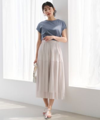 集英社HAPPY PLUS STOREany SiS（エニィスィス）/【洗える】シアーストライププリーツ スカート