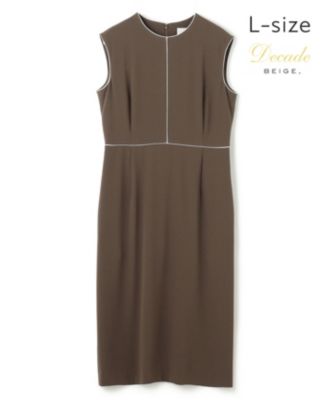 集英社HAPPY PLUS STOREBEIGE，（ベイジ）/【L-size】CINDY / クルーネックドレス