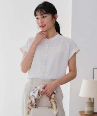 集英社HAPPY PLUS STOREany SiS（エニィスィス）/【洗える】ダブルボタンフレンチスリーブ ブラウス
