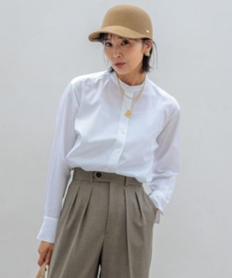 集英社HAPPY PLUS STORE23区 L（ニジュウサンク エル）/【洗える】CANCLINI バンドカラー シャツ