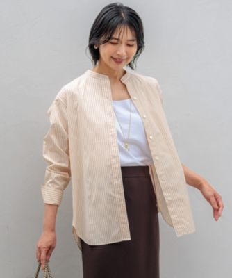 集英社HAPPY PLUS STORE23区 S（ニジュウサンク エス）/【洗える】CANCLINI バンドカラー シャツ