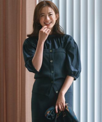 【杏さん着用/洗える】ヴィスコースストレッチ ニット ビスチェ 23区｜【杏さん着用/洗える】ヴィスコースストレッチ ニット