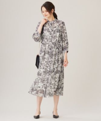 自由区 L(ジユウク エル)の【洗える】ランドスケーププリント  