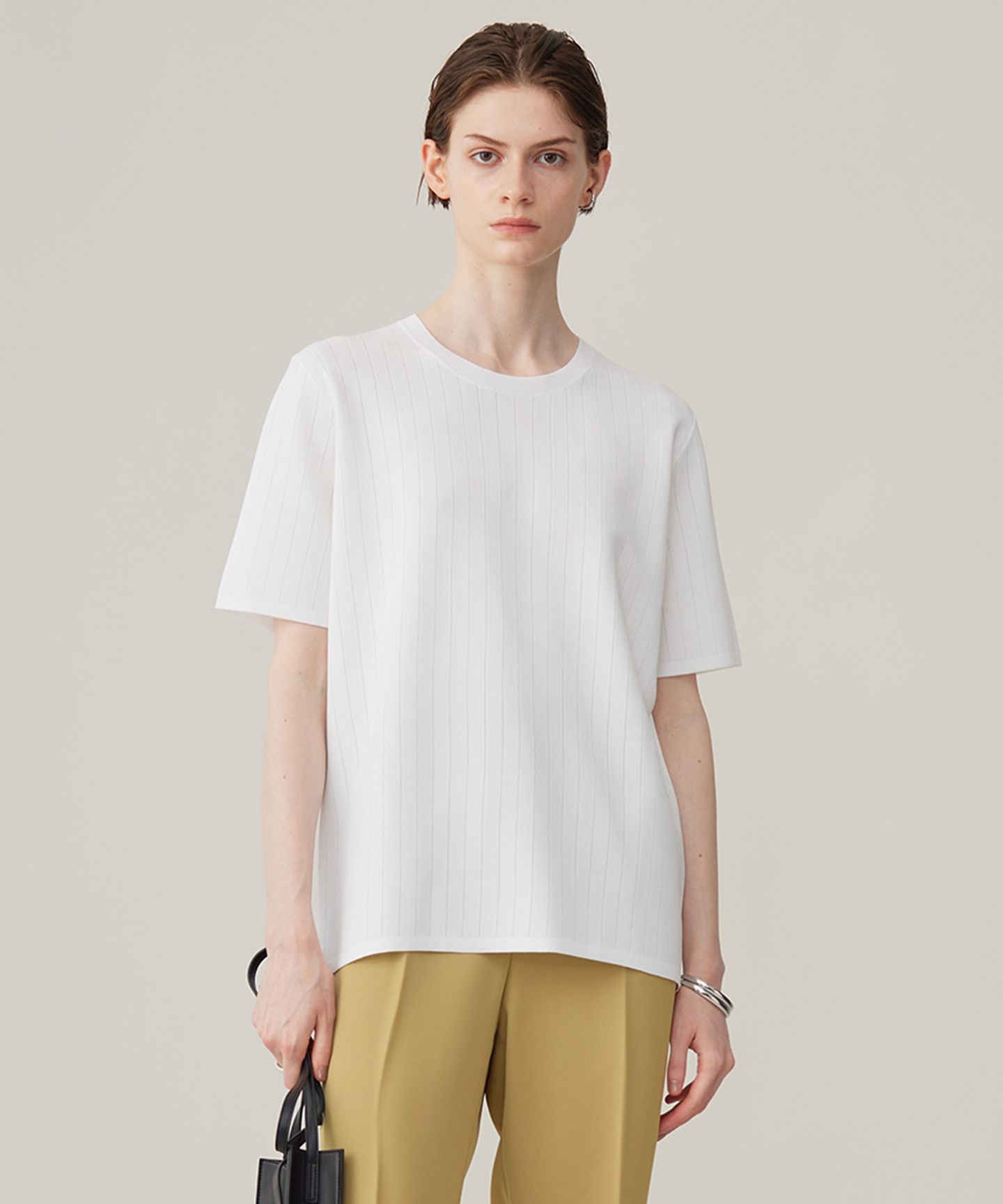 ICB(アイシービー)/【洗える】 ストライプパターン ニットトップス