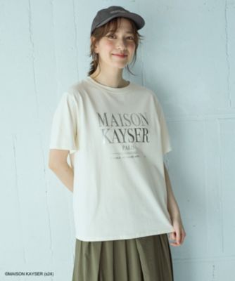 集英社HAPPY PLUS STOREany FAM（エニィファム）/【MAISON KAYSERコラボ】箔プリントロゴ半袖Tシャツ