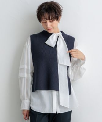 23区 S(ニジュウサンク エス)の【洗える】コットンリリー ニットベスト