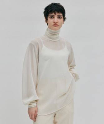 洗える】MOYE / ハイネックブラウス / BEIGE, | ファッション