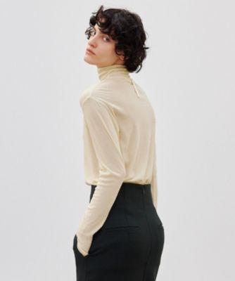 集英社HAPPY PLUS STOREBEIGE，（ベイジ）/【洗える】SORE / シアーコットンハイネックカットソー