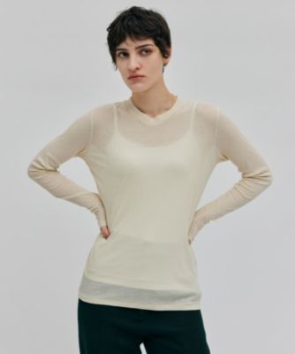 集英社HAPPY PLUS STOREBEIGE，（ベイジ）/【洗える】SORE / シアーコットンクルーネックカットソー