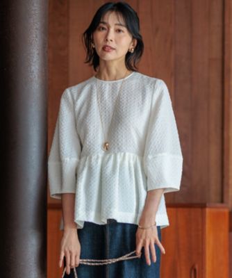 23区｜【一部店舗限定/洗える】プレザンスジャカード ペプラム