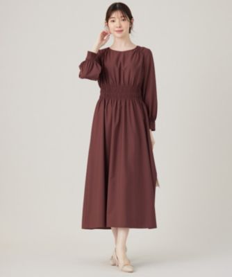 新品タグ付き　anysis 【洗える】シャーリングディテール ワンピース any SiS(エニィスィス)の【洗える】シャーリングディテール