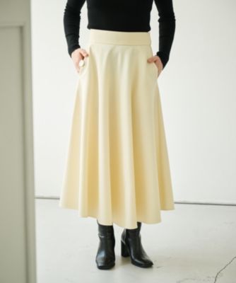#Newans 【シワになりにくい】〈花乃まりあさんコラボ〉サーキュラースカート Newans(ハッシュニュアンス)の【シワになりにくい】〈花乃まりあ