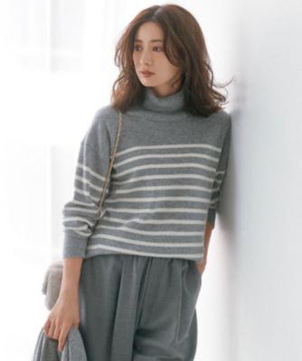 美品✨LE PHIL　ルフィル　ハイネックスキントップ　カシミヤ混　リブニット LE PHIL》ハイネックスキントップ ルフィル 美品✨LE PHIL ルフィル