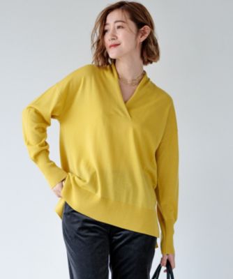 集英社HAPPY PLUS STORE23区（ニジュウサンク）/【洗える】ウールテンジク Vネック ニット
