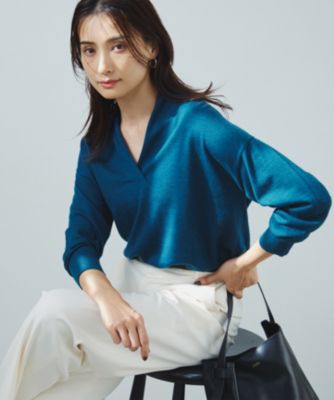 集英社HAPPY PLUS STORE23区 S（ニジュウサンク エス）/【洗える】ウールテンジク Vネック ニット