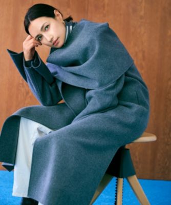 フライングクロス リバーコート BEIGE，(ベイジ)の【Oggi 2月号掲載】GRASSE / ストール付き