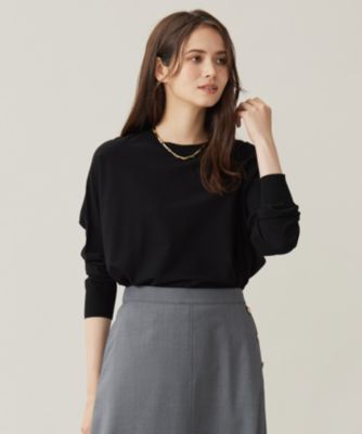【WEB限定カラーあり・洗える】レーヨンストレッチ ニットT WEB限定カラーあり・洗える】レーヨンストレッチ ニットT / 自由
