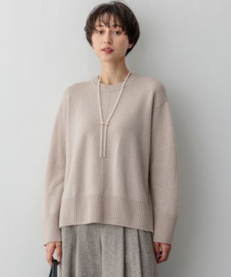 23区(ニジュウサンク)の【洗える】カシミヤブレンド クルー