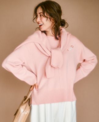 23区 L(ニジュウサンク エル)の【洗える】カシミヤブレンド クルー