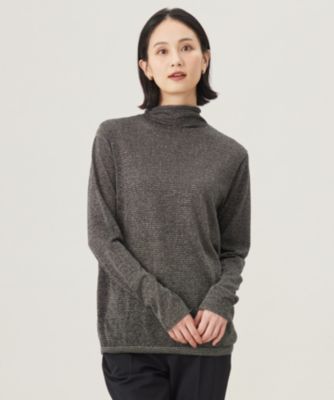 LE PHIL ルフィル ボーダー柄 ニット ドロップショルダー ブラック LE PHIL ニット セーター ボーダーニット レディース : ZOZOTOWN