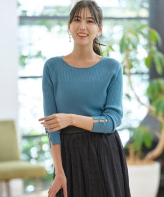 集英社HAPPY PLUS STOREany SiS（エニィスィス）/【ウールブレンドシリーズ】ベースネックリブコンビ ニット
