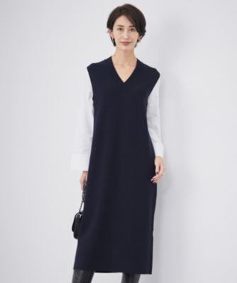 ICB(アイシービー)の【洗える】 クロスコンビ ニットワンピース