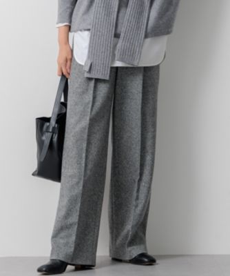 23区 ニジュウサンク ワイド ガウチョ パンツ シルクネップヘリンボーン 23区(ニジュウサンク)のシルクネップヘリンボーン ガウチョ