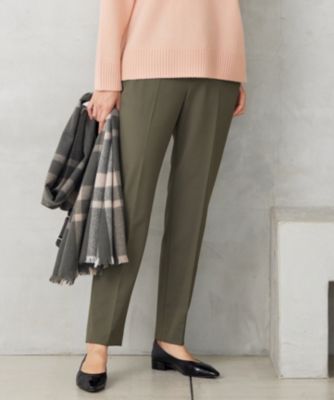 自由区(ジユウク)の【撥水加工・洗える】TRギャバ裏起毛テーパード