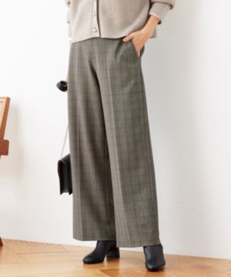 自由区 L(ジユウク エル)の【撥水加工・洗える】TRギャバ裏起毛