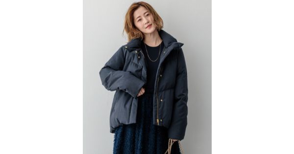 撥水加工】TWツイル ショート ダウンコート（ストレッチタフタ 