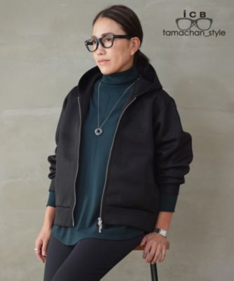 パーカー 「ICB×tamachan_style コラボ」　シアーパーカー レディース ICB(アイシービー)の【ICB×tamachan_style コラボ】 シアー
