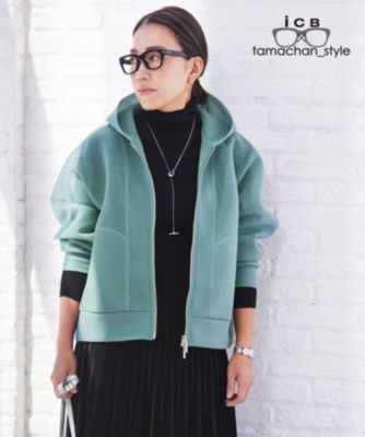 パーカー 「ICB×tamachan_style コラボ」　シアーパーカー レディース ICB×tamachan_style コラボ】 シアーパーカー(507495146)｜阪急