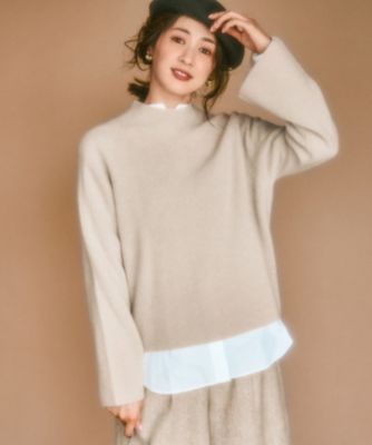 2021AW マーガレット ハイネックリブウール　ニット　白 2021AW マーガレット ハイネックリブウールニット白
