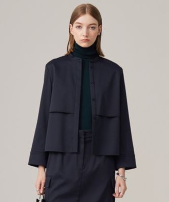 ICB 【洗える】ウォームサテン クロップドシャツ ICB(アイシービー)の【洗える】ウォームサテン クロップドシャツ