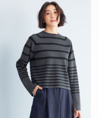 カタログ掲載・スタイリストコラボ・洗える】ウールミラノボーダー ニット / 自由区 | ファッション通販 【公式通販】オンワード・クローゼット