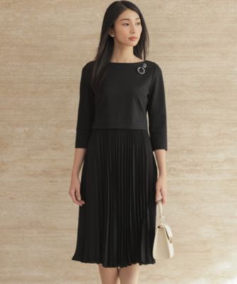 組曲(クミキョク)の【KUMIKYOKU NAVY】ジャージーコンビプリーツ