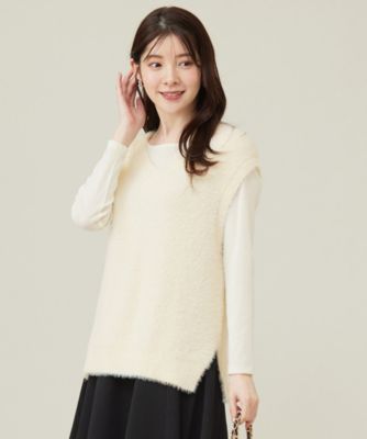 集英社HAPPY PLUS STOREany SiS（エニィスィス）/【前後着用可】シャギーニット ベスト