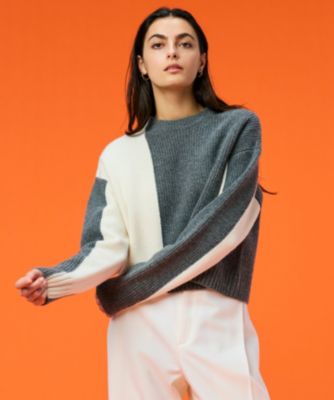 BEIGE，(ベイジ)のLAURIERS / ウールカシミヤバイカラーニット通販  