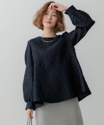 23区(ニジュウサンク)の【洗える】エクラジャカード ペプラム ブラウス